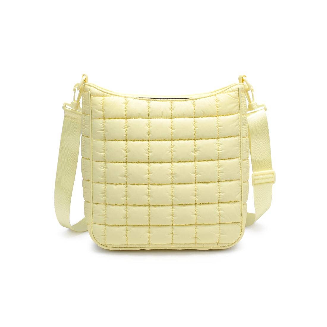 Fia Quilted Puffer Nylon Crossbody: Periwinkle