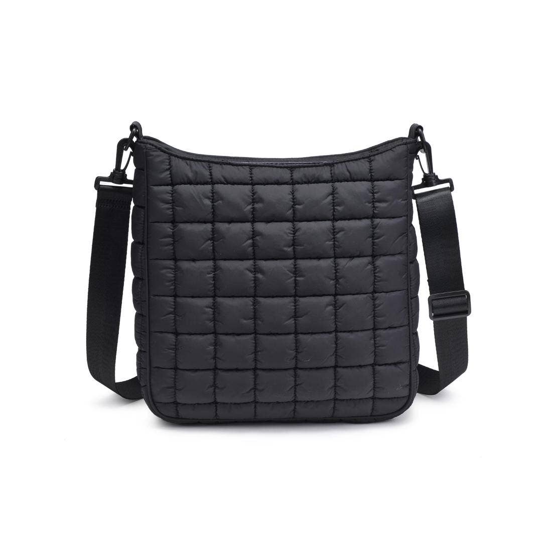Fia Quilted Puffer Nylon Crossbody: Periwinkle