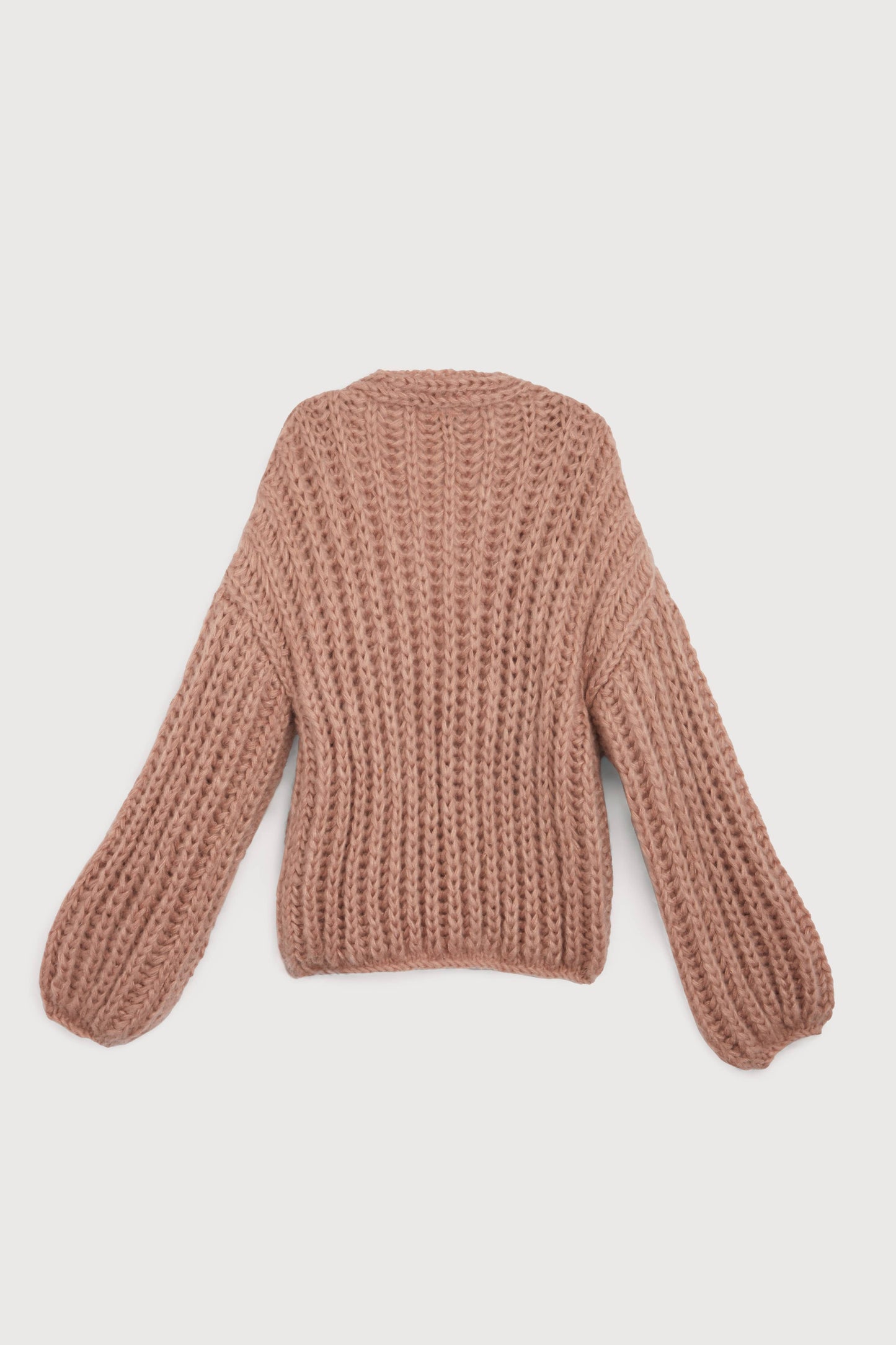 Chunky Oversized Knit Cardigan: Fuchsia