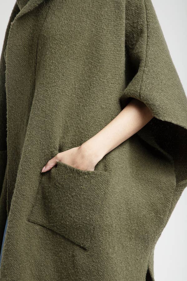 Hooded Oversized Kimono: Ivory