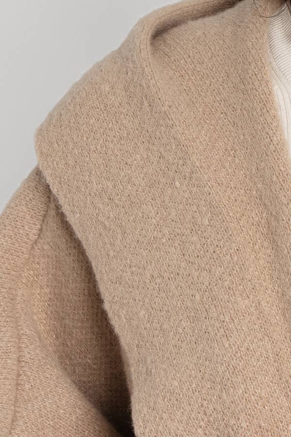 Hooded Oversized Kimono: Ivory