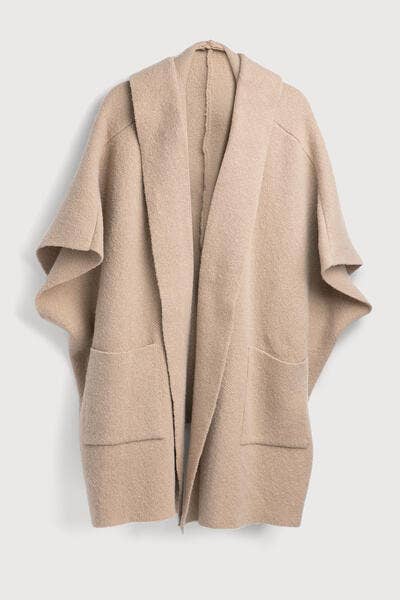 Hooded Oversized Kimono: Ivory