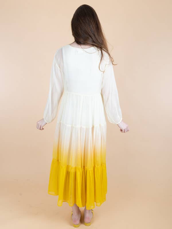 Sheer Kimono Cover Up Ombre: Pink Combo