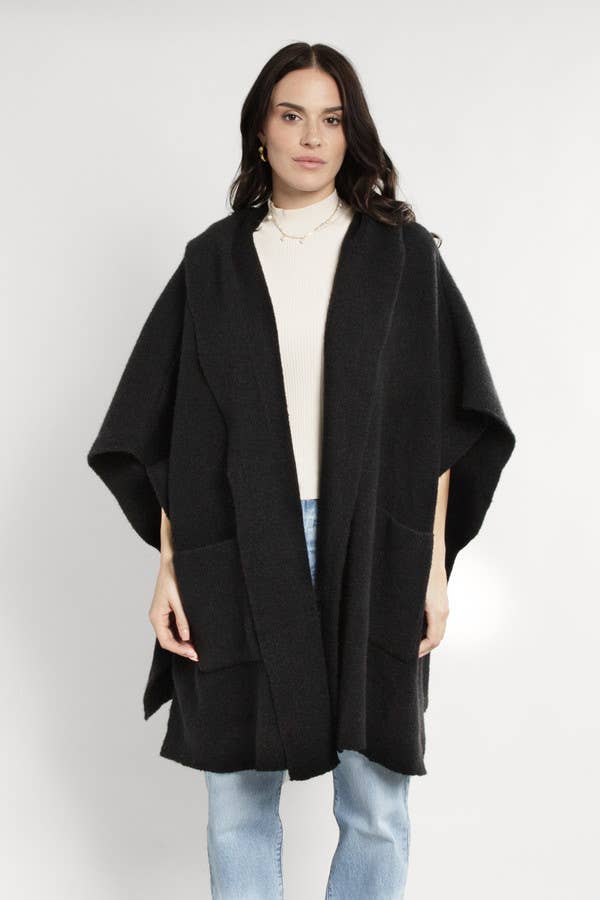 Hooded Oversized Kimono: Ivory