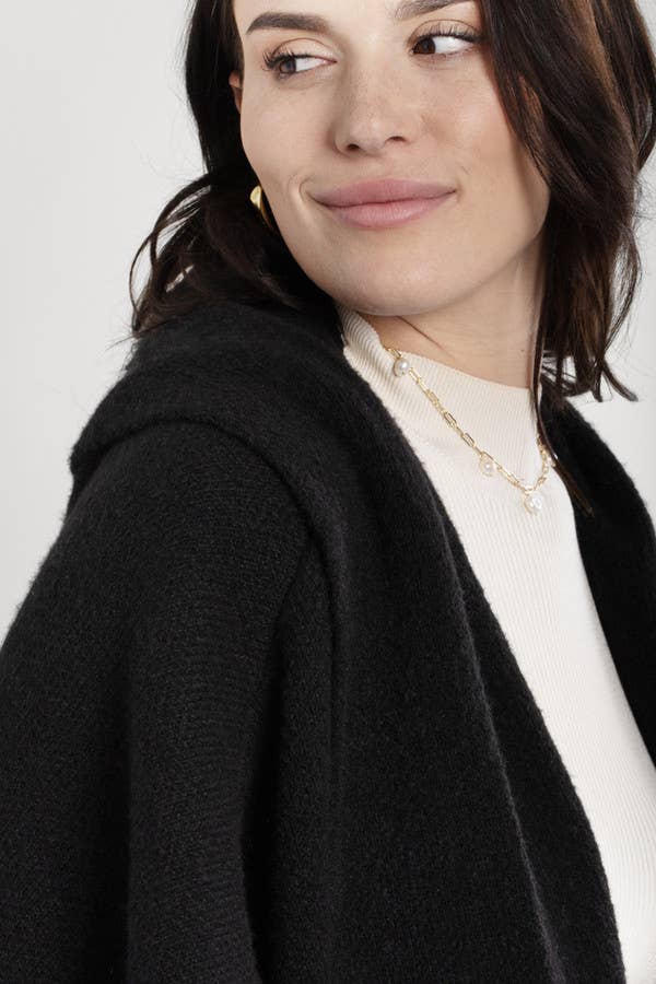 Hooded Oversized Kimono: Ivory